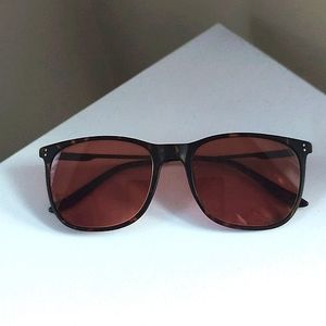 Zenni Unisex Premium Square Tortoise Shell Sunglasses 7806425